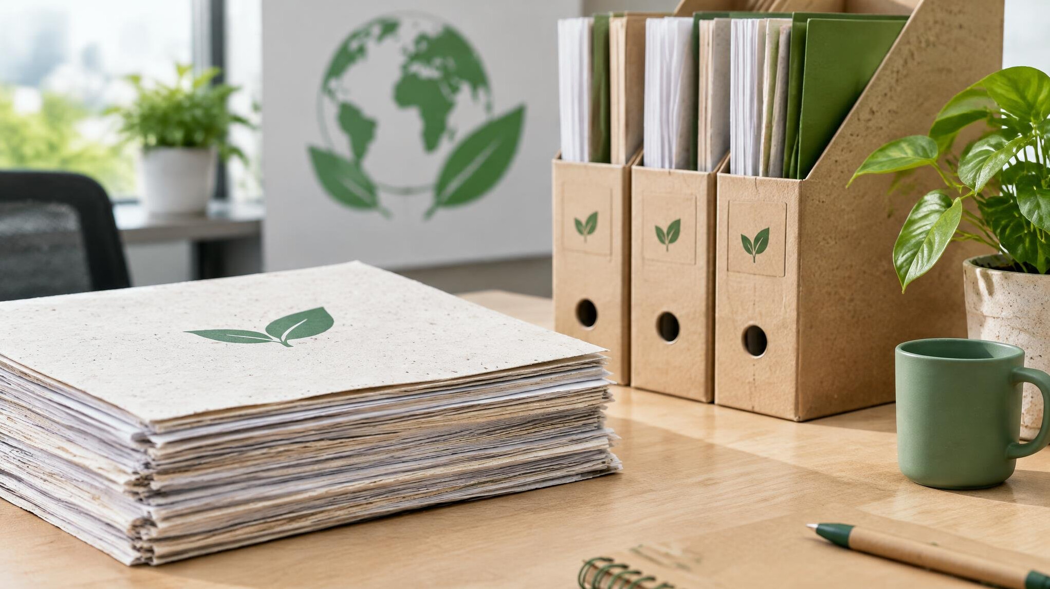recycled paper documents