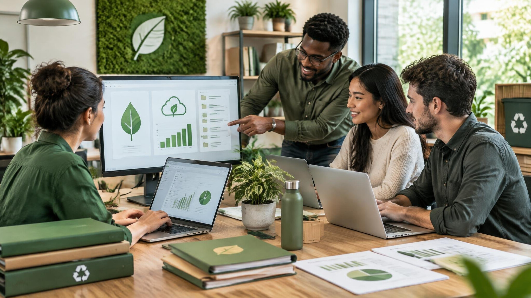 sustainable office setup